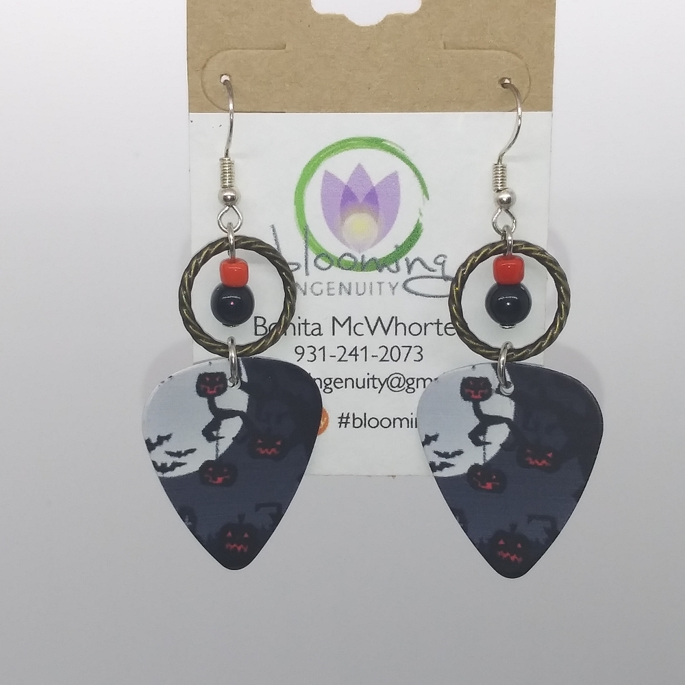 Guitar Pick Dangle Earrings